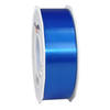 1x Luxe blauwe kunststof lint rollen 4 cm x 91 meter cadeaulint verpakkingsmateriaal - Cadeaulinten