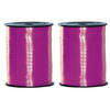 2x rollen rol lint in de kleur fuchsia roze 500 meter x 5 milimeter - Cadeaulinten