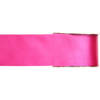 1x Fuchsia roze satijnlint rollen 2,5 cm x 25 meter cadeaulint verpakkingsmateriaal - Cadeaulinten