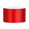 Sierlint satijn - Rood - 3,8 cm/38 mm x 25 meter - Cadeaulint satijnlint/sierlinten - Hobby - Cadeaulinten