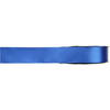 1x Blauwe satijnlint rollen 1 cm x 25 meter cadeaulint verpakkingsmateriaal - Cadeaulinten