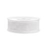 1x Witte chiffonlint rol 2,5 cm x 25 meter cadeaulint verpakkingsmateriaal - Cadeaulinten