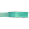 1x Mintgroene organzalint rollen 1,5 cm x 20 meter cadeaulint verpakkingsmateriaal - Cadeaulinten