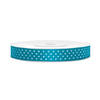 1x Turquoiseblauwe satijnlint met witte stippen rollen 1,2 cm x 25 meter cadeaulint verpakkingsmateriaal - Cadeaulinten