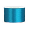 1x Turquoise satijnlint rollen 5 cm x 25 meter cadeaulint verpakkingsmateriaal - Cadeaulinten