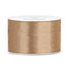 1x Gouden satijnlint rollen 3,8 cm x 25 meter cadeaulint verpakkingsmateriaal - Cadeaulinten