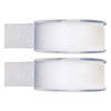 2x Witte organzalint rollen 2,5 cm x 20 meter cadeaulint verpakkingsmateriaal - Cadeaulinten