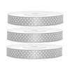 3x Zilveren satijnlinten met witte stippen op rol 1,2 cm x 25 meter cadeaulint verpakkingsmateriaal - Cadeaulinten