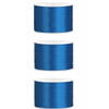 3x Blauwe satijnlint rollen 5 cm x 25 meter cadeaulint verpakkingsmateriaal - Cadeaulinten