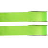 2x Lime groen satijnlint rollen 1,5 cm x 25 meter cadeaulint verpakkingsmateriaal - Cadeaulinten