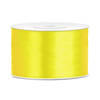 1x Gele satijnlint rollen 3,8 cm x 25 meter cadeaulint verpakkingsmateriaal - Cadeaulinten