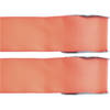 2x Koraal roze satijnlint rollen 2,5 cm x 25 meter cadeaulint verpakkingsmateriaal - Cadeaulinten