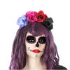 Halloween/horror verkleed diadeem/tiara/bloemenkransA - zombie/heks/lady - kunststof - dames/meisjes - Verkleedhoofddeks