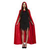 Halloween verkleed cape met capuchon - voor volwassenen - rood - fluweel - Verkleedattributen