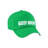 Carnaval fun pet / cap geef bier groen voor dames en heren - Verkleedhoofddeksels