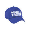 Boer is troef Achterhoek pet / cap blauw voor volwassenen - Verkleedhoofddeksels
