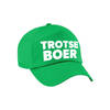 Carnaval verkleed pet / cap trotse boer groen voor volwassenen - Verkleedhoofddeksels