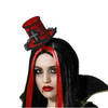 Halloween/horror verkleed diadeem hoedje - vampier queen/princess - kunststof - dames/meisjes - Verkleedhoofddeksels