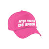 Carnaval fun pet / cap atje voor de sfeer roze voor dames en heren - Verkleedhoofddeksels