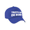 Trots op de boer protest pet / cap blauw voor volwassenen - Verkleedhoofddeksels