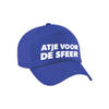 Carnaval fun pet / cap atje voor de sfeer blauw voor dames en heren - Verkleedhoofddeksels