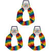 Haarbandje voor dames - 3x - Gay Pride/Regenboog - polyester - Verkleedhaardecoratie