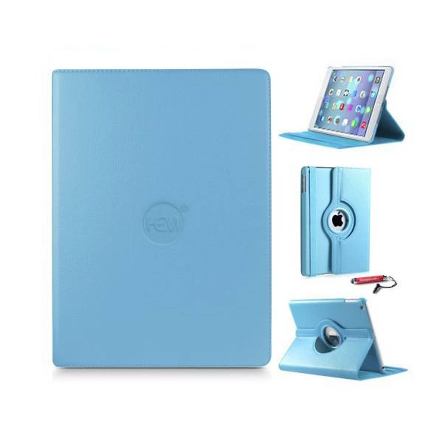 HEM iPad Hoes geschikt voor iPad Mini 1-iPad Mini 2-iPad Mini 3 Lichtblauw 360 graden draaibare iPad