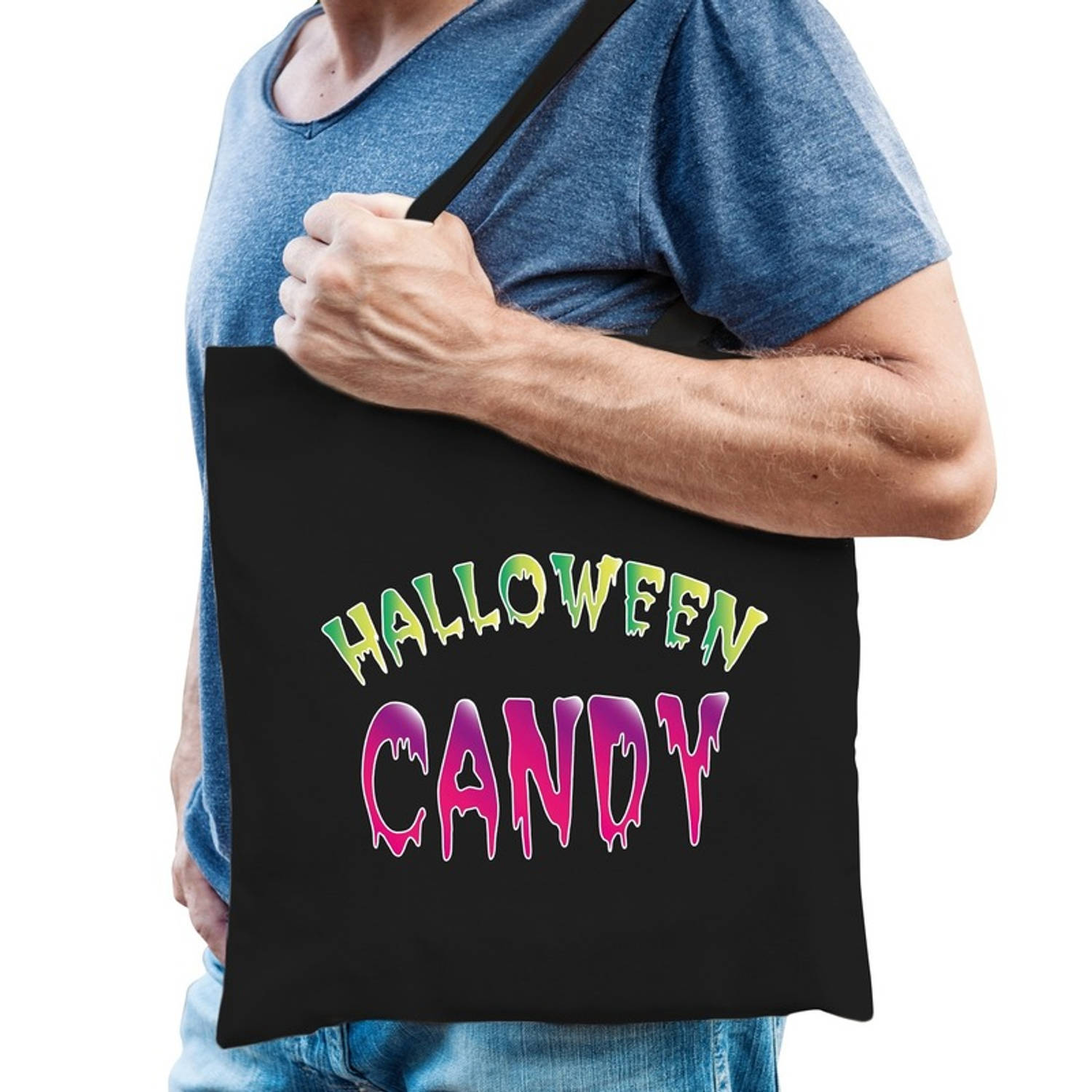Halloween Halloween snoepzak zwart voor heren Feest Boodschappentassen