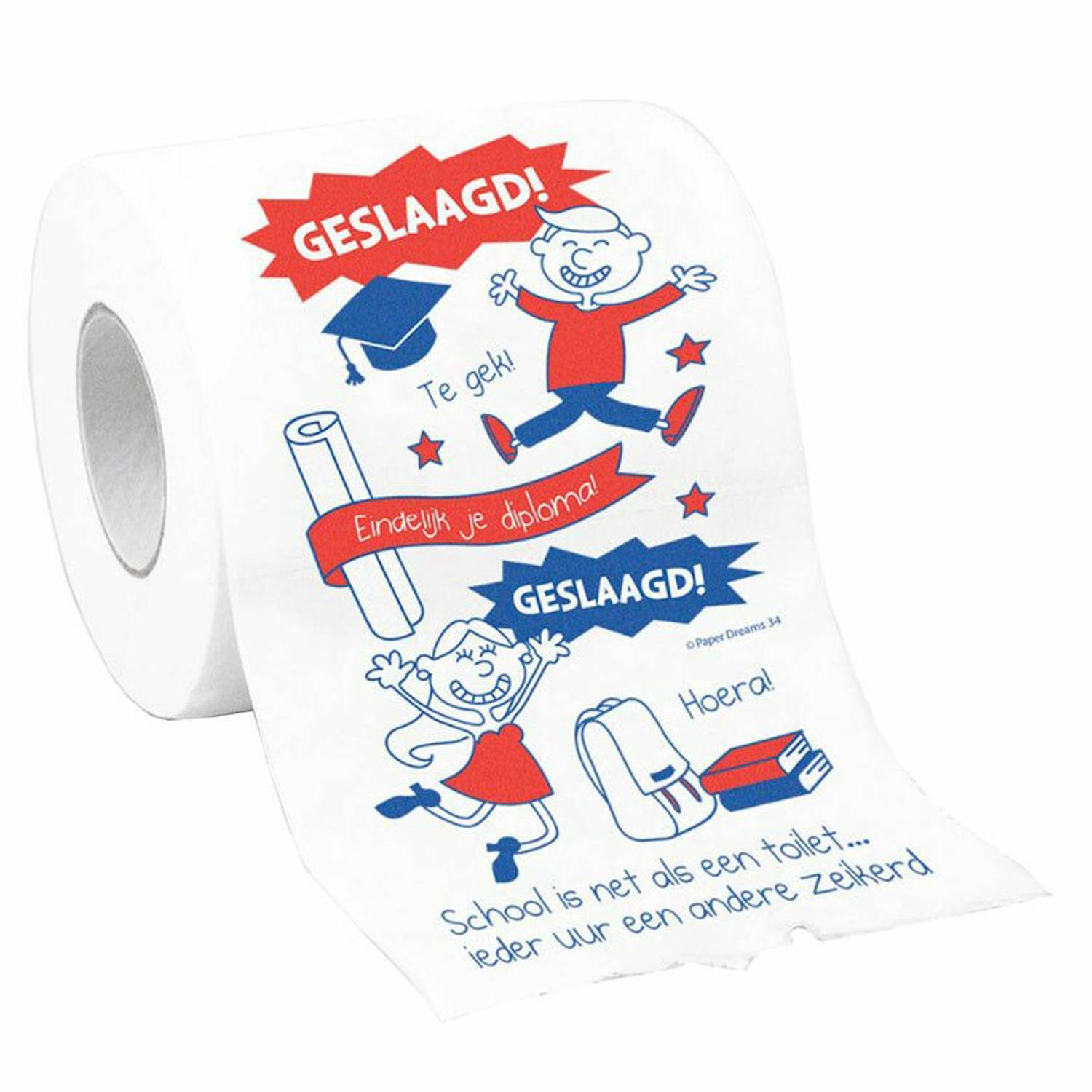 Toiletrol-wc-papier rol geslaagd cadeau feestversiering-decoratie Fopartikelen