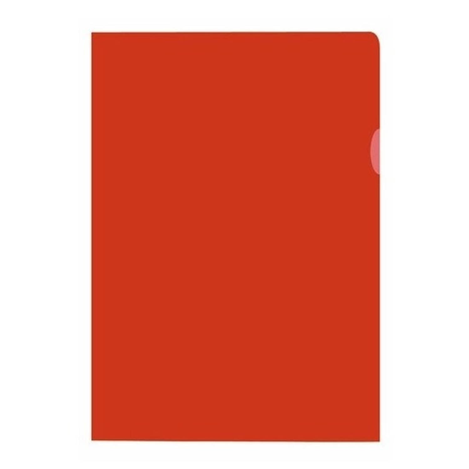 20x Insteekmap rood A4 formaat 21 x 30 cm Opbergmap