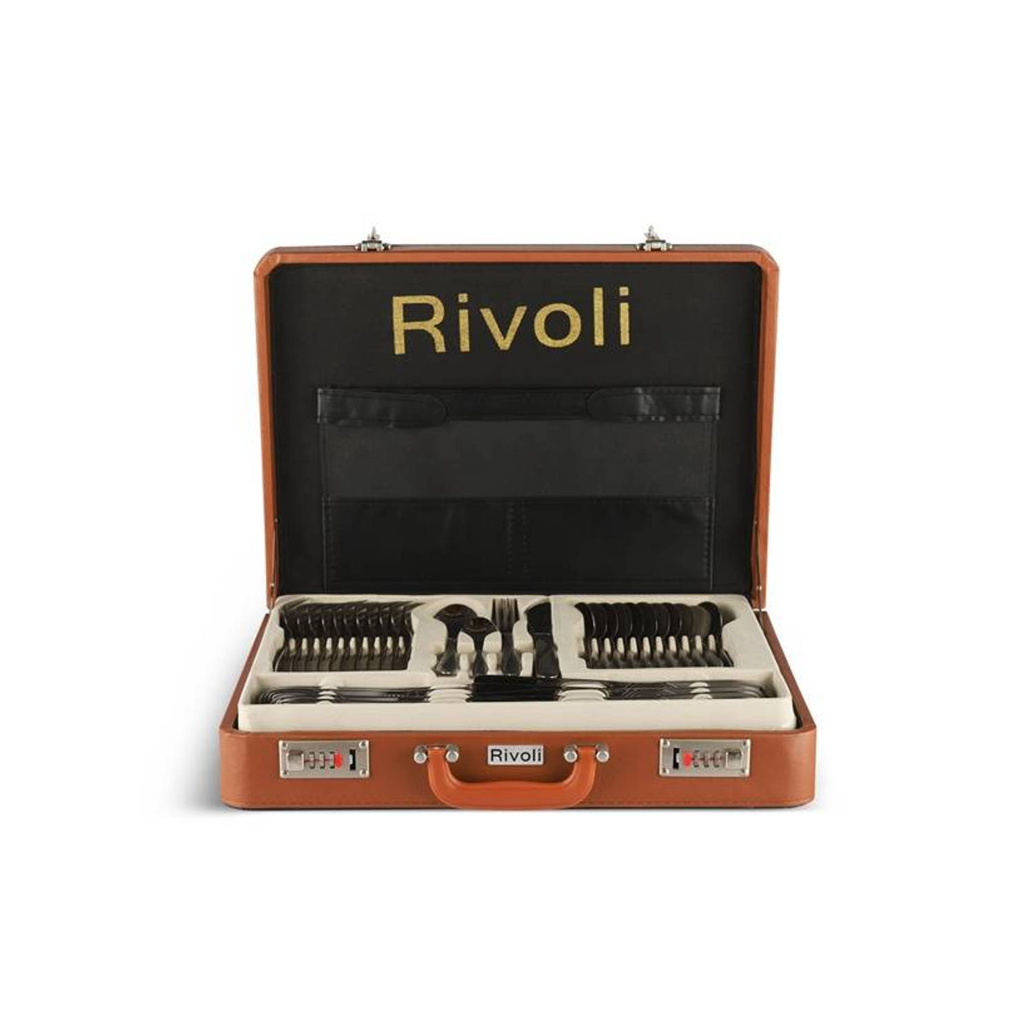 RIVOLI Classic Line - Bestekset - Chroomnikkelstaal 18/10 - 72-delig - Opbergkoffer