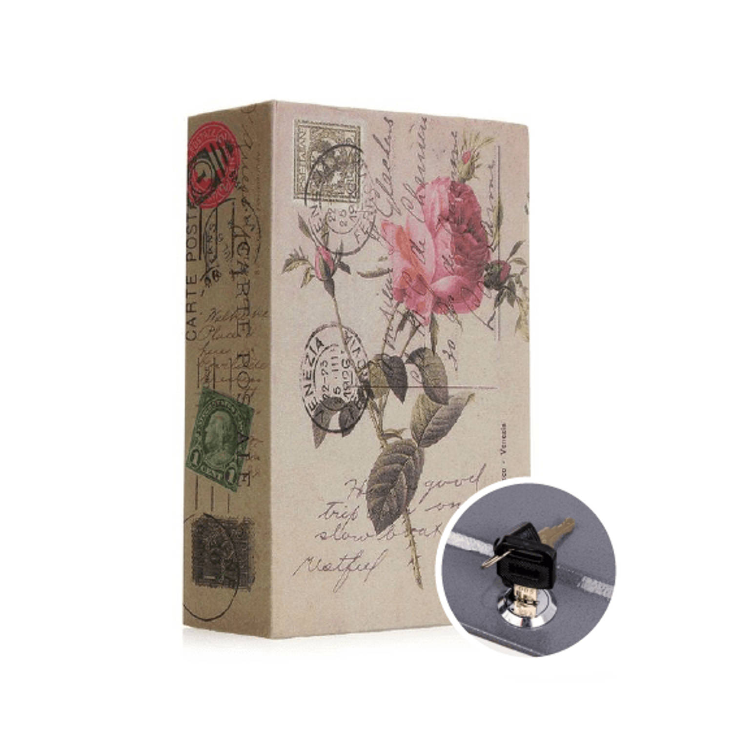 Securata Boek kluis met Sleutelslot - Roos - 115 x 180 x 55 cm - Kluis met sleutel - Verborgen Kluis in boek