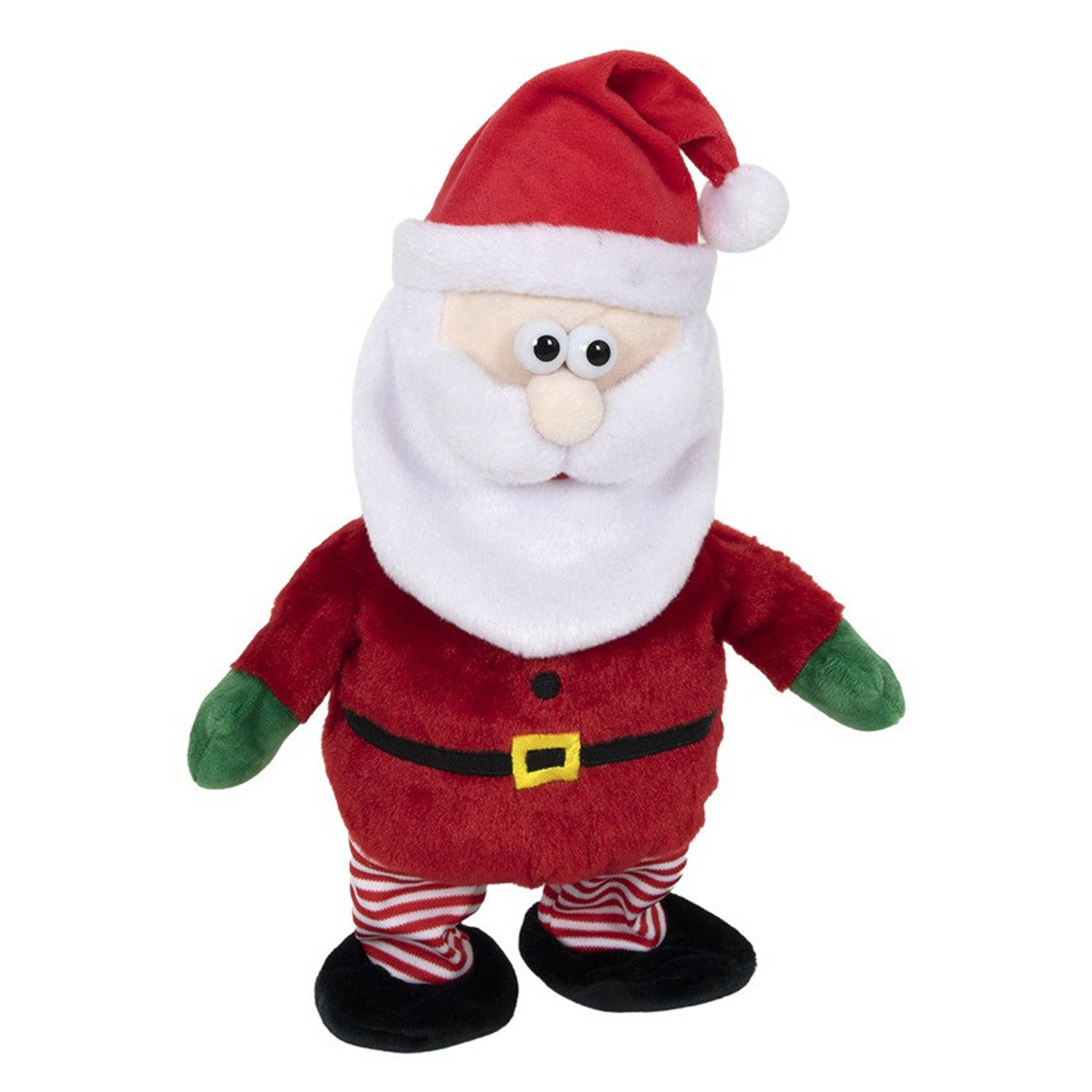 Kerstman knuffel pop-figuur 30 cm met beweging en muziek Kerstman pop
