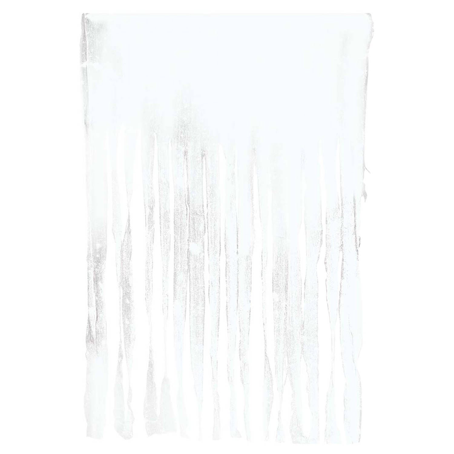 Horror/halloween deco wand/muur/plafond gordijn stof - wit - 100 x 200 cm - griezel uitstraling