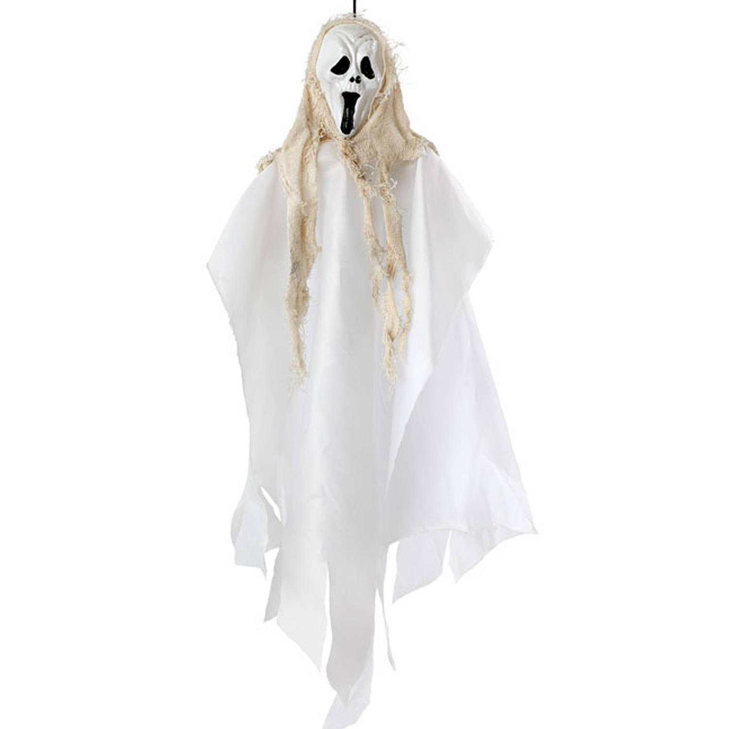 Halloween/horror thema hang decoratie spook - enge/griezelige pop - 60 cm