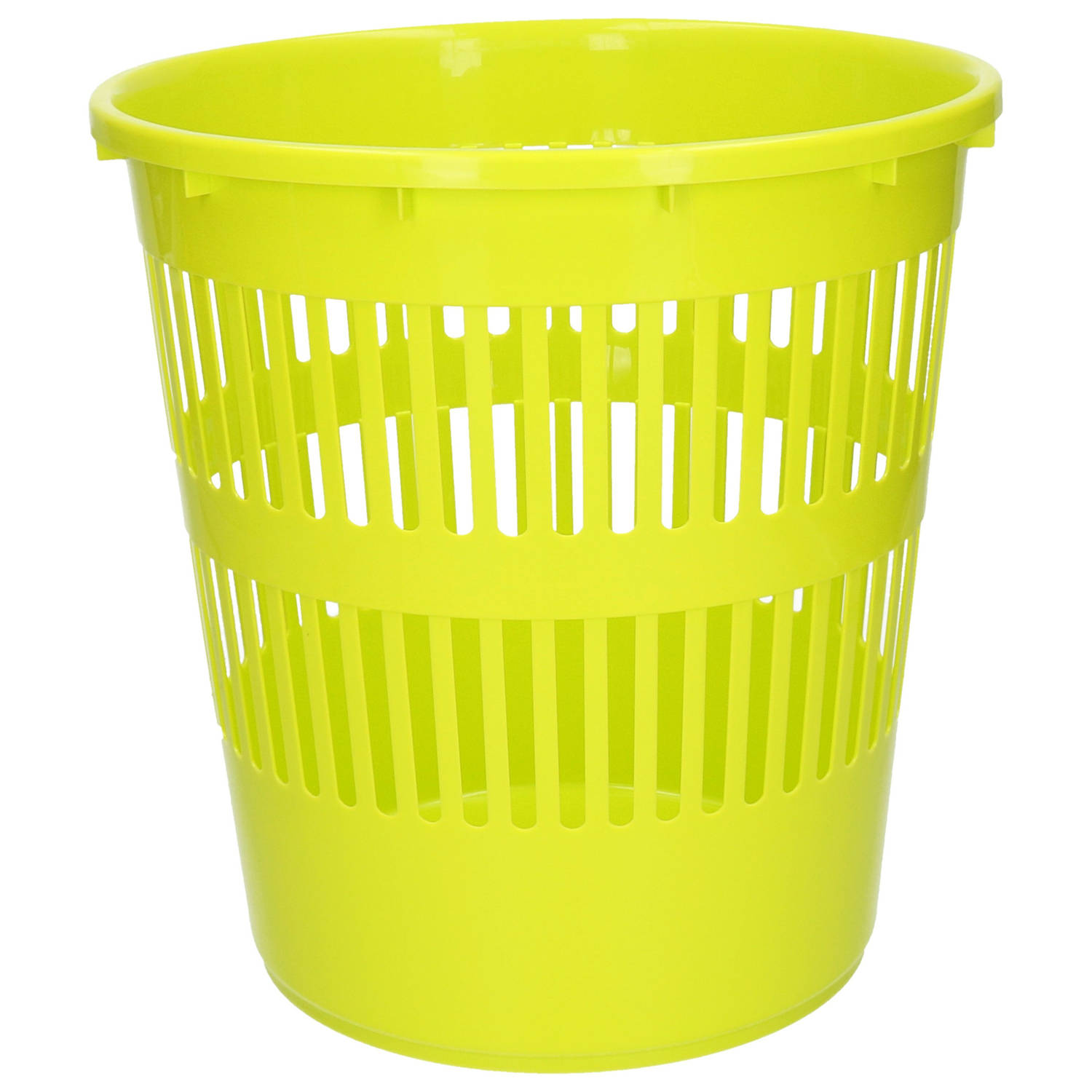Plasticforte Afvalbak-vuilnisbak-kantoor prullenbak plastic groen 28 cm Prullenmanden