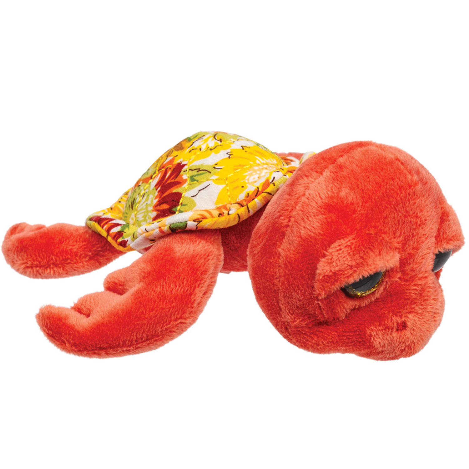 Suki Gifts pluche zeeschildpad Jules knuffeldier - cute eyes - rood - 14 cm - Hoge kwaliteit