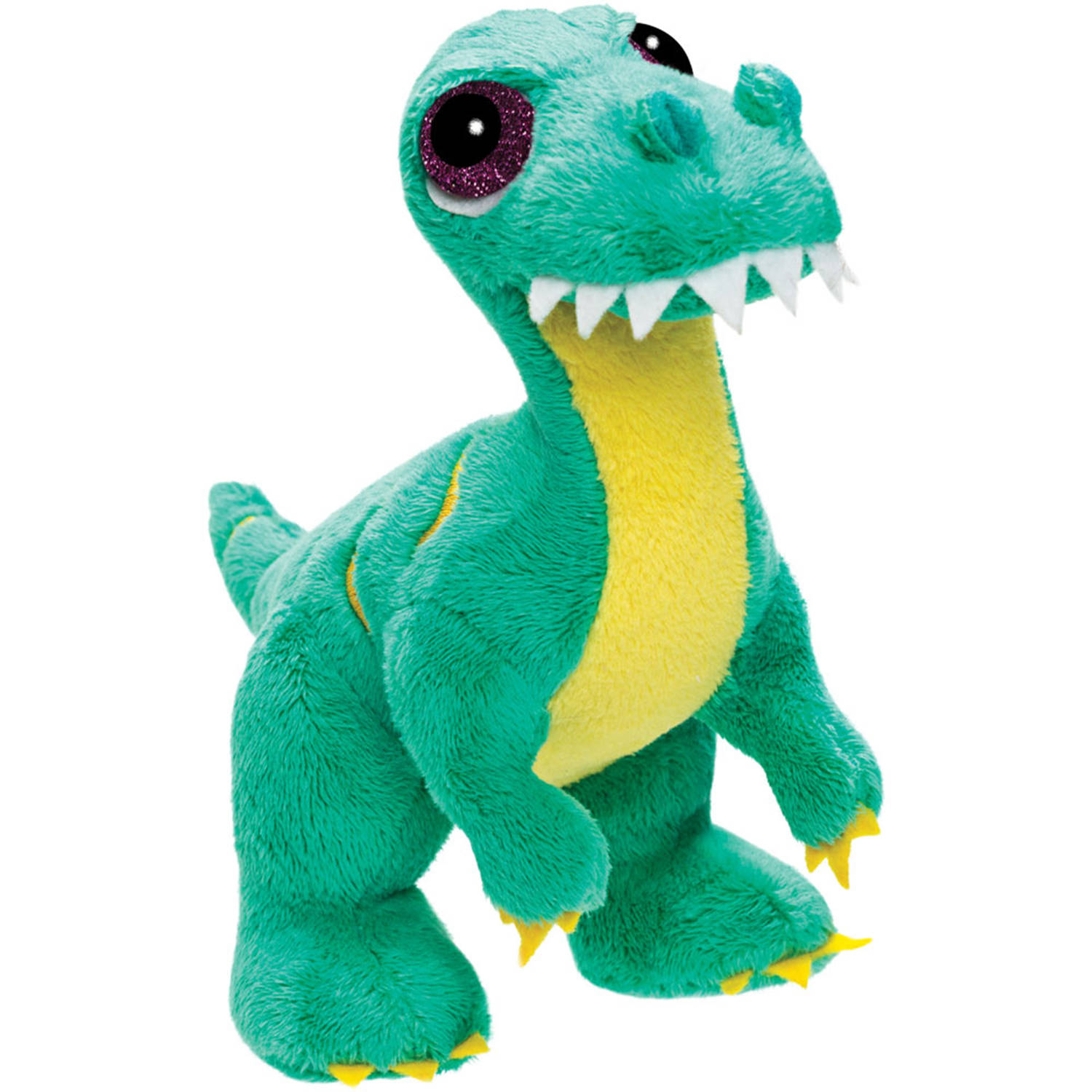 Pluche knuffeldier dinosaurus - Velociraptor - 17 cm - groen - Dino thema