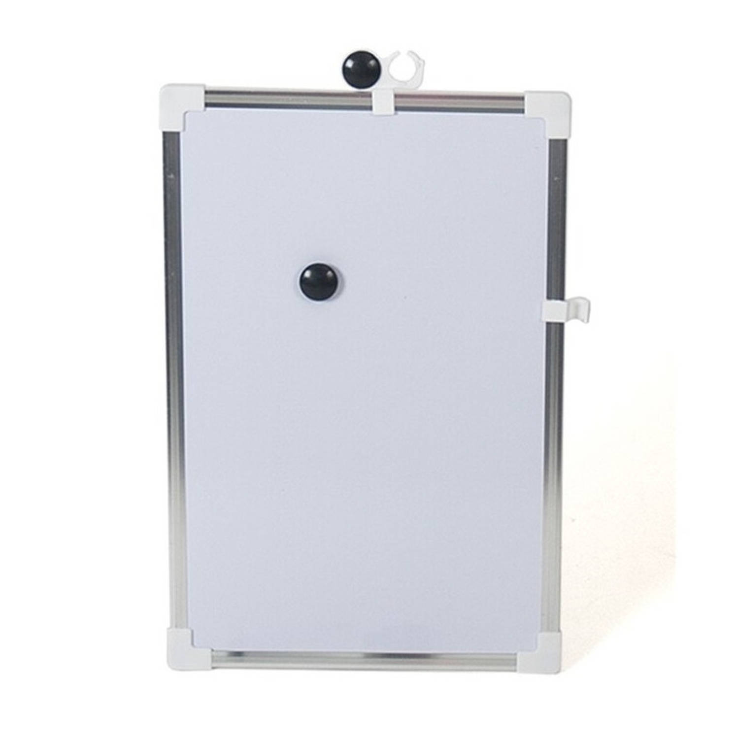 Gerimport magneetbord 41 x 30 x 1 cm aluminium wit 4 delig