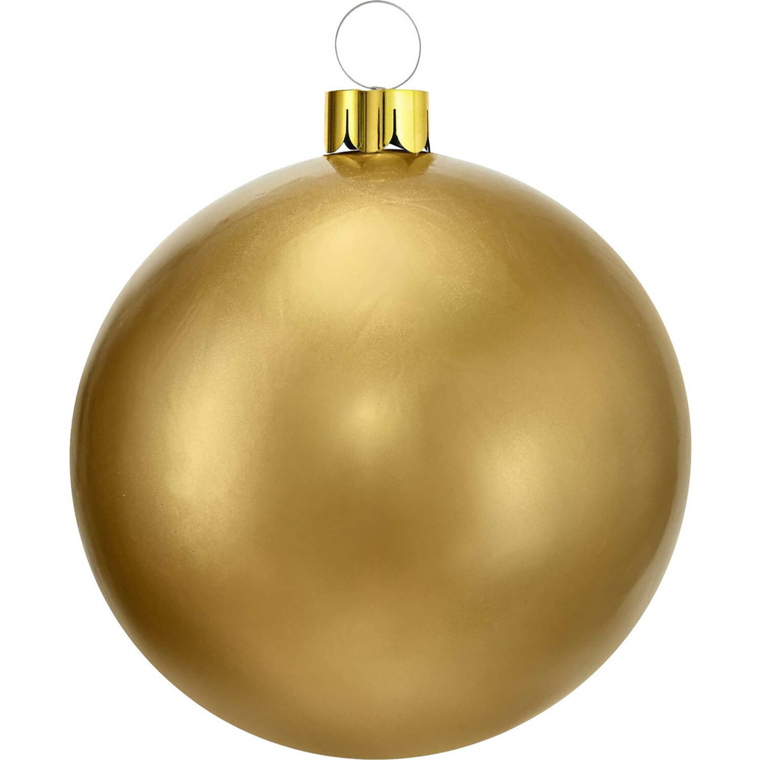 Christmas Decoration mega grote kerstbal - 65 cm - goud - opblaasbaar