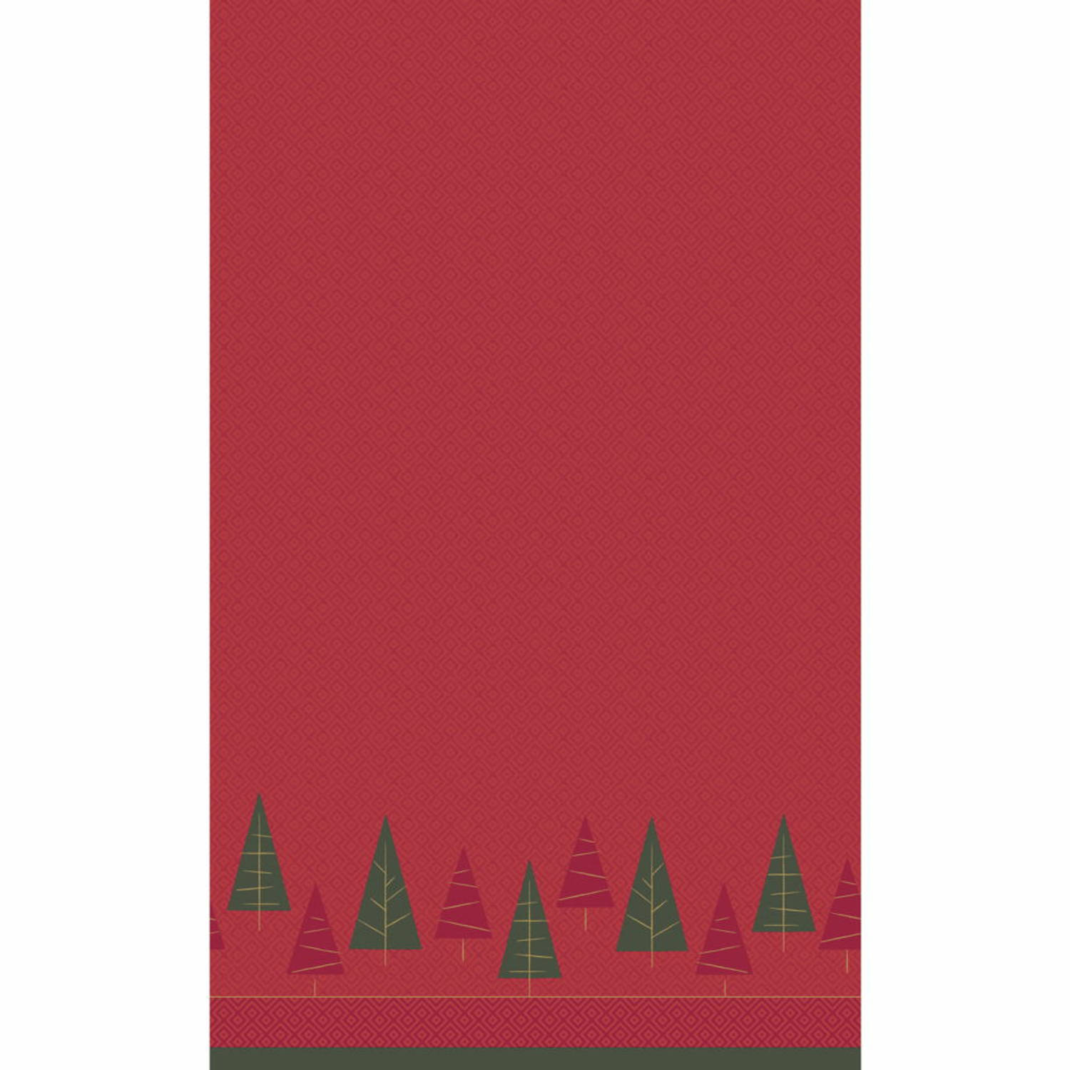Duni kerst tafellaken-tafelkleed 138 x 220 cm - papier rood Tafellakens