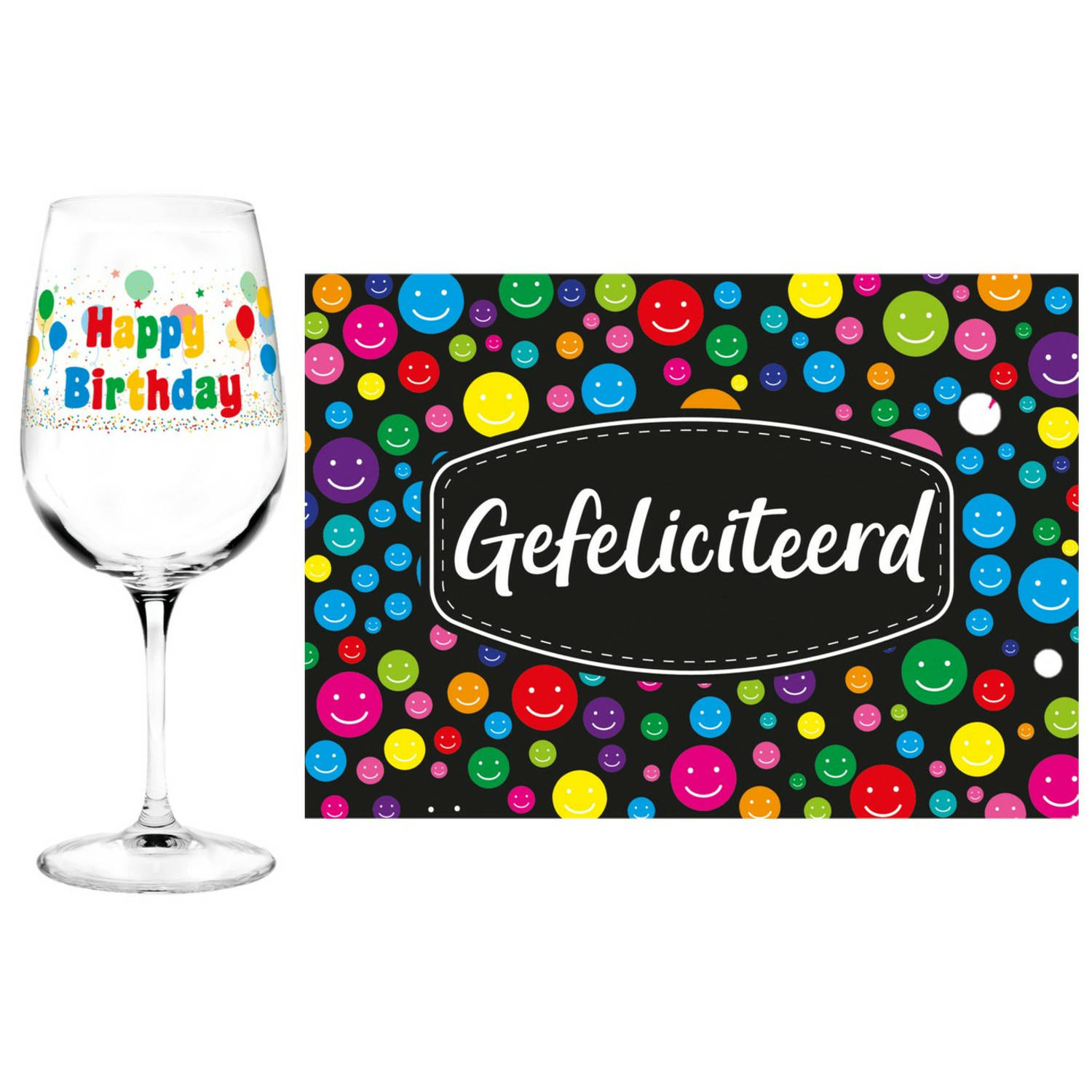 Happy Birthday cadeau glas 70 jaar verjaardag en Gefeliciteerd kaart feest glas wijn