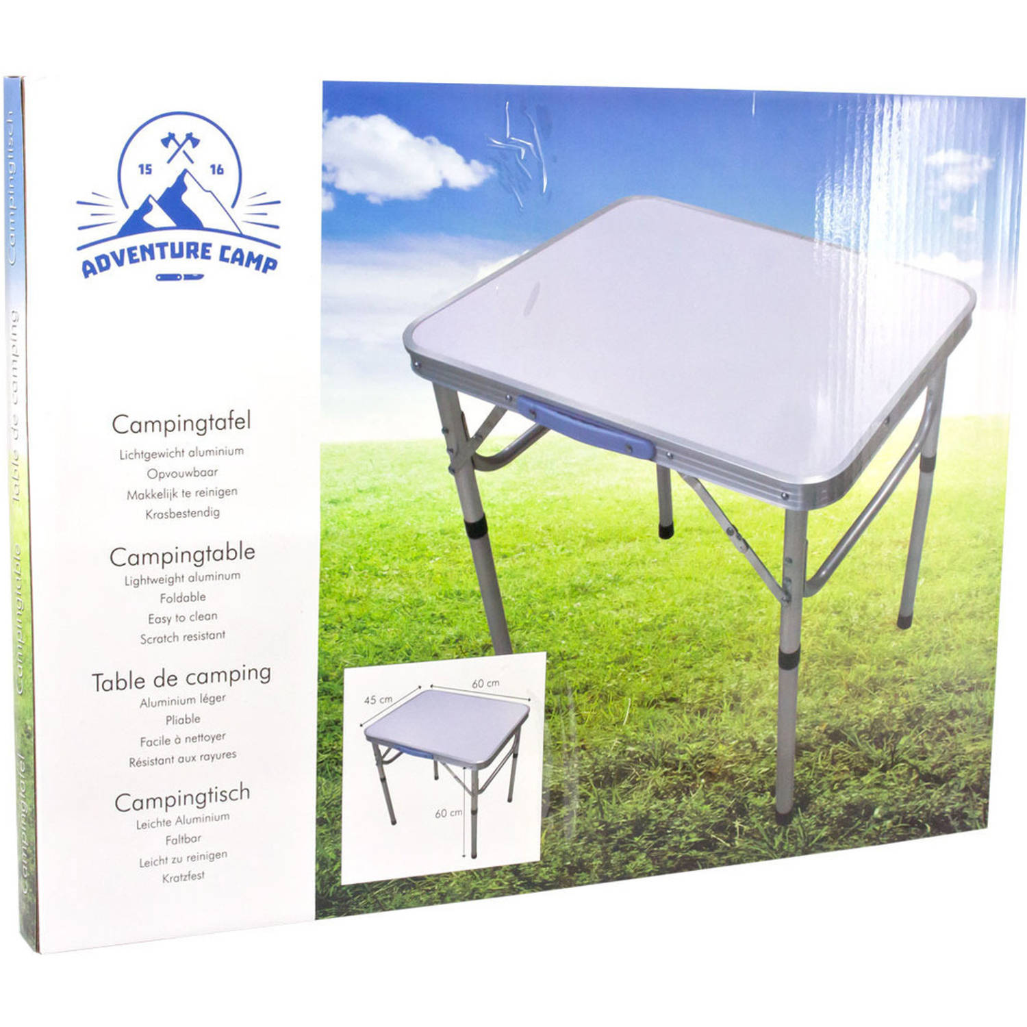 Inklapbare tafel voor op de camping 60 x 45 cm Campingtafels