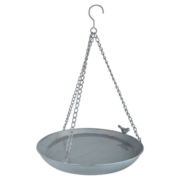 Vogelbad/voederschaal - hangend - rond - metaal - D30,4 cm - Vogelvoederschalen