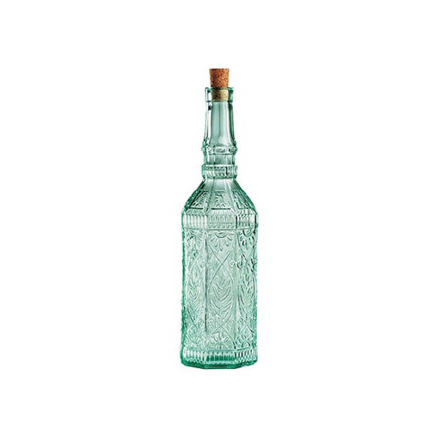 2x Sierlijke decoratie flessen met kurk - Decoratieve flessen
