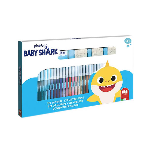 Baby Shark Kleurset Met Stempels 40 Dlg.