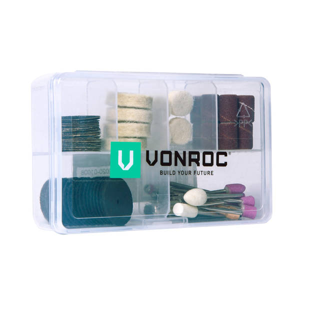 VONROC Roterende multitool accessoire set – 100 stuks – Universeel