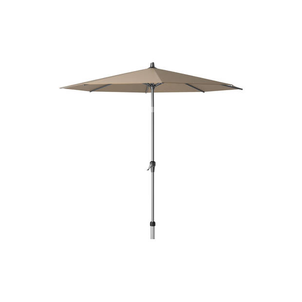 Platinum Riva stokparasol 2,5 m. rond - Taupe met voet en hoes