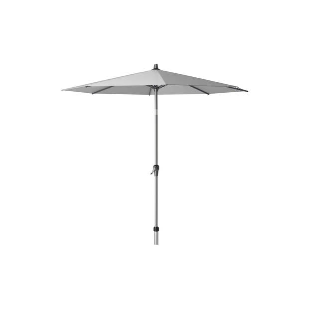 Platinum Riva stokparasol 2,5 m. rond - Light Grey met voet en hoes