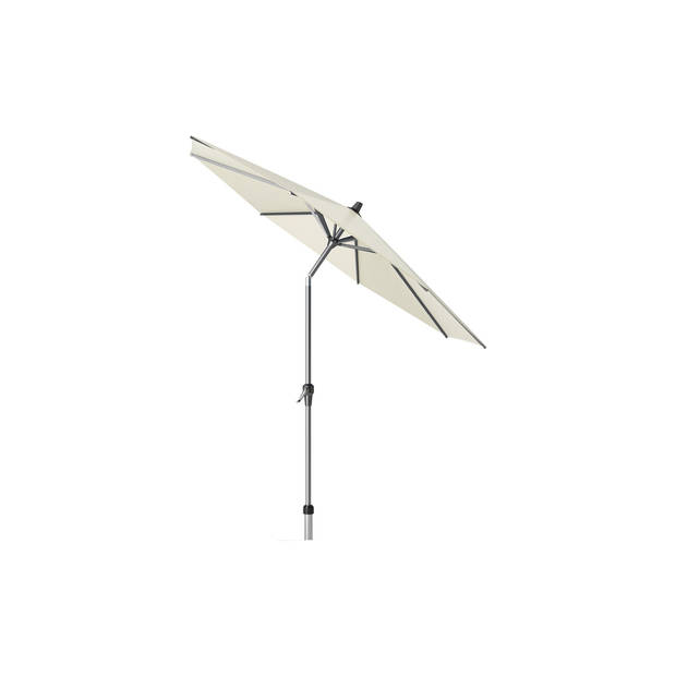 Platinum Riva stokparasol 2,5 m. rond - Ecru met voet en hoes